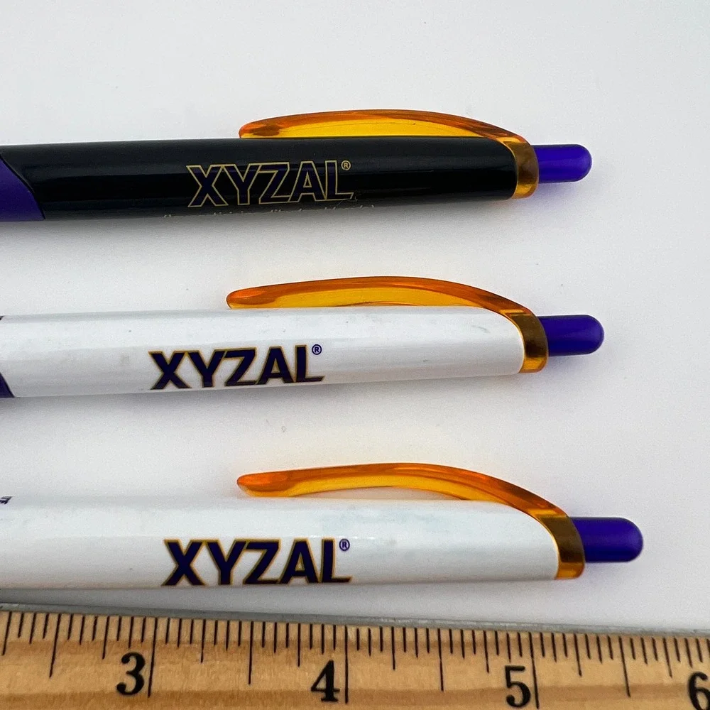 Xyzal Ballpoint Pens Pharmaceutical Promo 2010s Blue Ink 3pc PaperMate Blk Wht